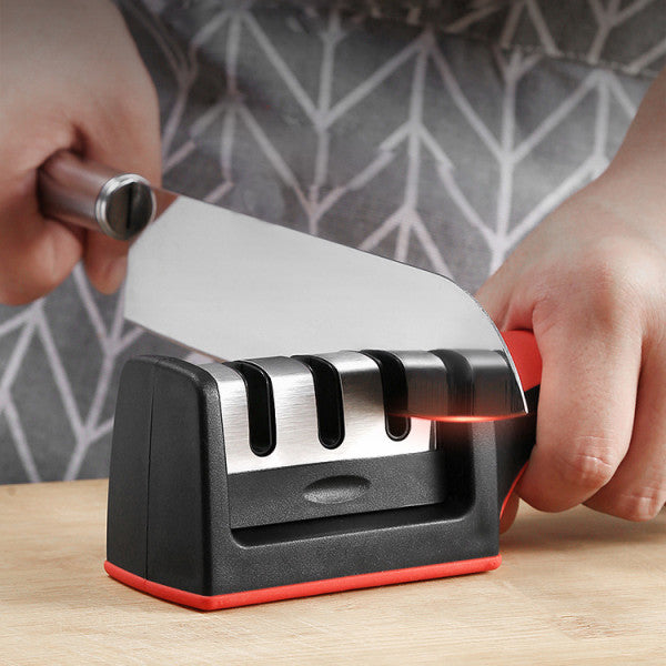 Household Knife Sharpener Kitchen Gadget Multifunctional Handheld Fast Three-Stage Knife Sharpening Tool - Shop N Save
