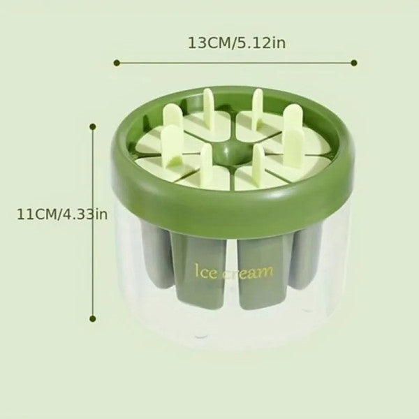 Ice Cream Mould Handmade Kitchen Refrigerator Food Grade Reusable Popsicle Making 8 Grid Tray