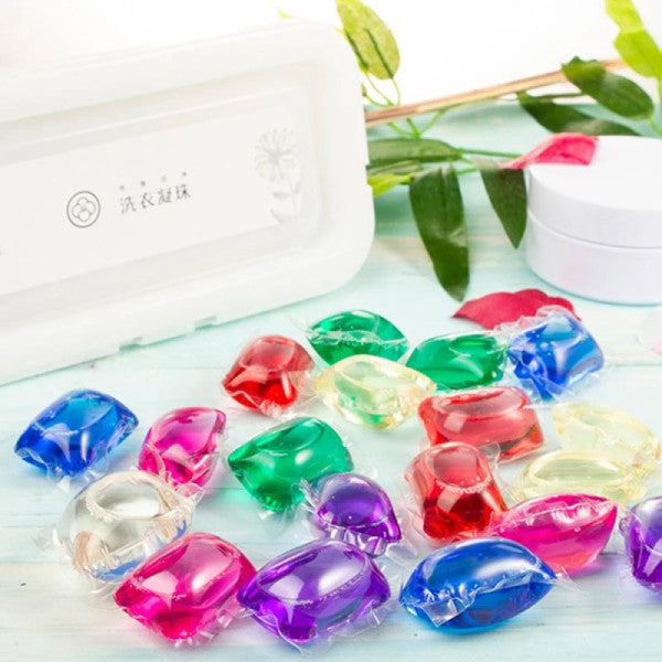 Portable Washing Cleaning Detergent Long Lasting Fragrance Laundry Beads - 12 Pieces