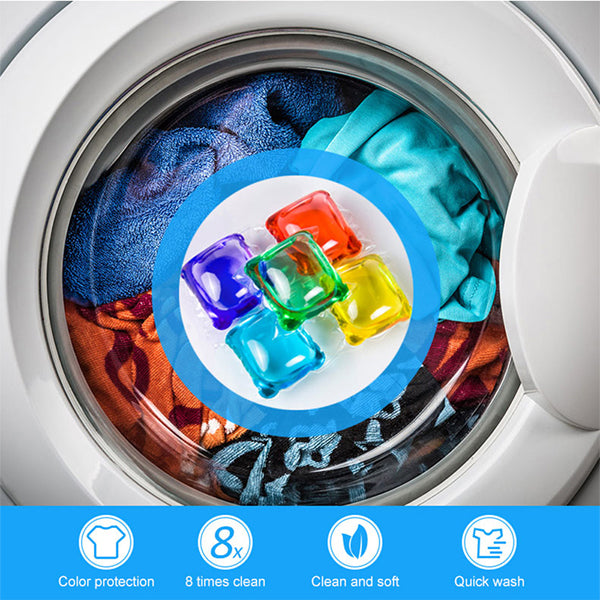 Portable Washing Cleaning Detergent Long Lasting Fragrance Laundry Beads - 12 Pieces