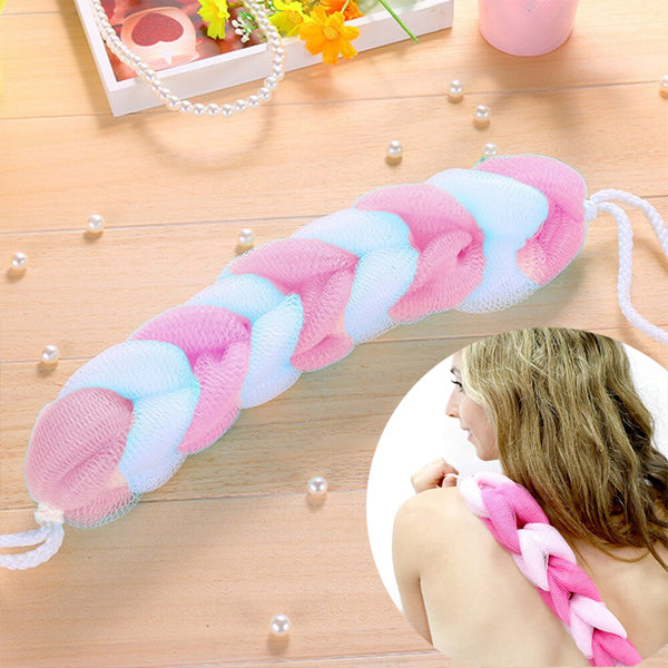 Bath Strap Rope Handheld Mesh Sponge Back Scrubber Shower Exfoliating Body Scrub Long Stretch For Men And Women