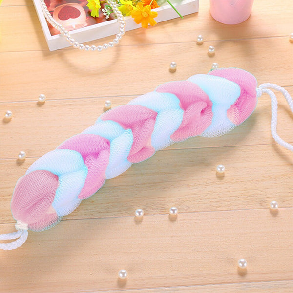 Bath Strap Rope Handheld Mesh Sponge Back Scrubber Shower Exfoliating Body Scrub Long Stretch For Men And Women