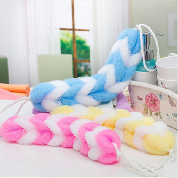 Bath Strap Rope Handheld Mesh Sponge Back Scrubber Shower Exfoliating Body Scrub Long Stretch For Men And Women