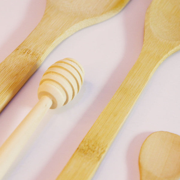 6 In 1 Wooden High Quality Bamboo Vintage Style Smooth Finished Polished Utensils Kitchen Essential Spatula Set Dinner Table Bamboo Cutlery Spoons Set With Sushi Mat