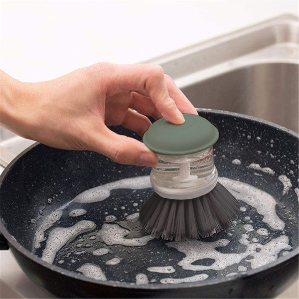 Soap Dispensing Easy Dish Washing Cleaning Brush - Green - Shop N Save
