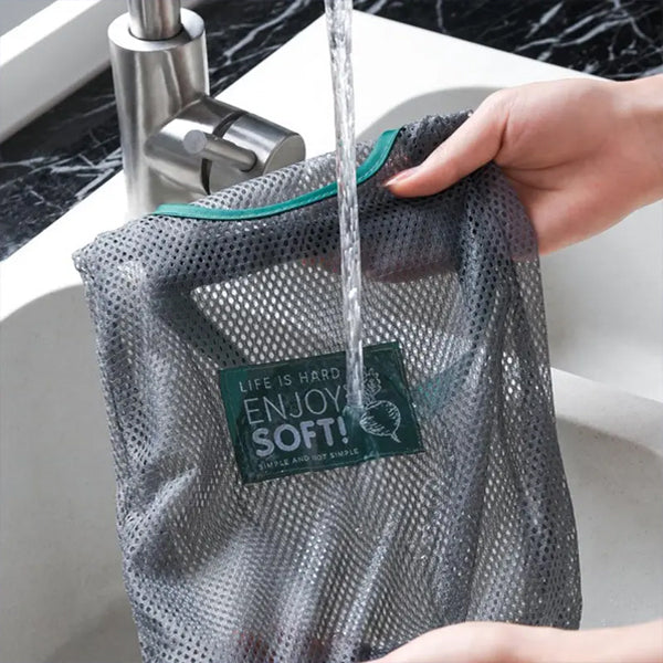 Hanging Mesh Storage Potatoes Onion Ventilation Garlic Storage Net Bag - Gray