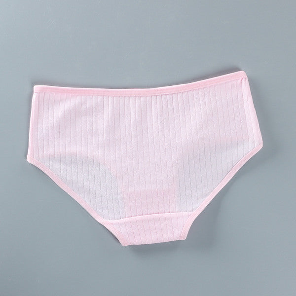 Soft Fabric Elastic Waist Panty High-Quality French Cut Teen Girls Underwear 8-15 Years - White