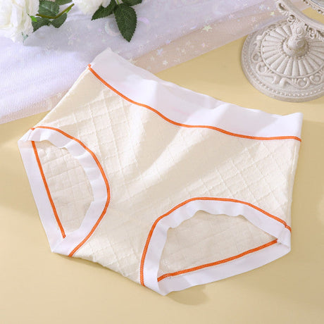 High Waist Women Underwear French Cut Panties Undergarments Breathable Soft Fabric Girls Lingerie - Light Yellow - Shop N Save