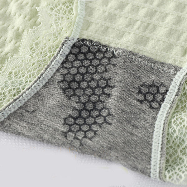 Romantic Lace French Cut Panties Slim Fit Elastic High Waist Underwear for Women - Orange Pink - Shop N Save