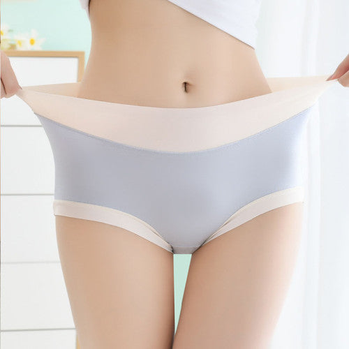 High Elastic Waist Embossed Pattern Women Underwear Undergarments French Cut Panties Girls Lingerie Inner Wear - Sky Blue - Shop N Save