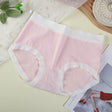 High Elastic Waist Embossed Pattern Women Underwear Undergarments French Cut Panties Girls Lingerie Inner Wear - Pink - Shop N Save