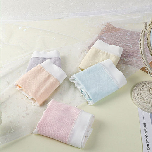 High Elastic Waist Embossed Pattern Women Underwear Undergarments French Cut Panties Girls Lingerie Inner Wear - Light Purple - Shop N Save