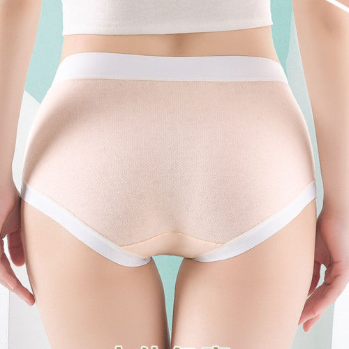 High Elastic Waist Embossed Pattern Women Underwear Undergarments French Cut Panties Girls Lingerie Inner Wear - Light Purple - Shop N Save