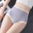 Ribbed Pattern Elastic Waist French Cut Panties Soft Breathable Women's Underwear - Light Purple - Shop N Save