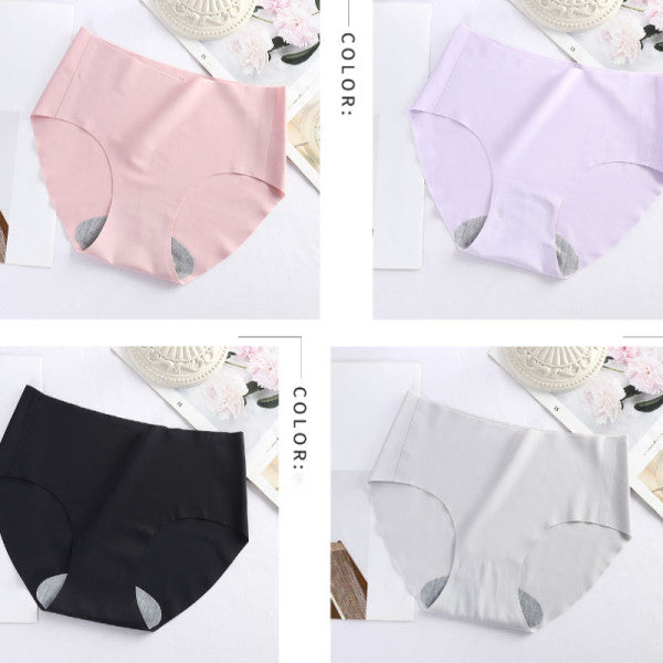 Stylish French Cut Panties Slim Seamless High Waist Soft Nylon Material Underwear's - Pink