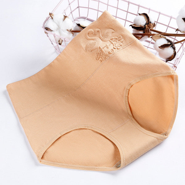 Ultimate Comfort High Waist Soft Breathable Elasticized Innerwear Women's Underwear - Apricot - Shop N Save