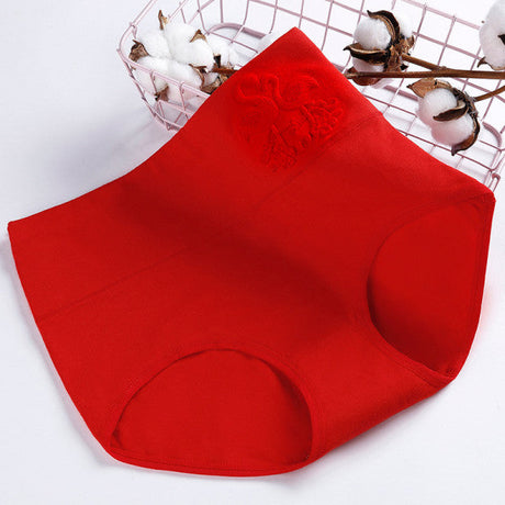 Ultimate Comfort High Waist Soft Breathable Elasticized Innerwear Women's Underwear - Red - Shop N Save