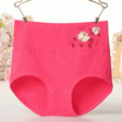 High Elastic Waist Floral Print Girls Panty Brief Women Undergarments Soft Fabric Underwear - Hot Pink - Shop N Save