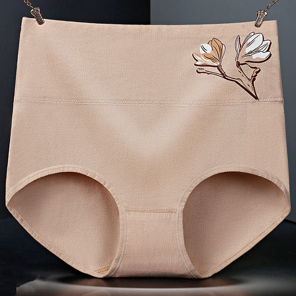 High Elastic Waist Underwear Briefs Women Undergarments Comfortable Summer Wear Panty - Skin - Shop N Save