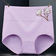 High Elastic Waist Underwear Briefs Women Undergarments Comfortable Summer Wear Panty - Light Purple - Shop N Save