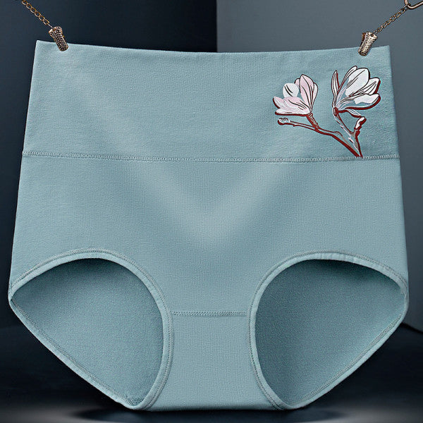 High Elastic Waist Underwear Briefs Women Undergarments Comfortable Summer Wear Panty - Ice Lake Blue - Shop N Save