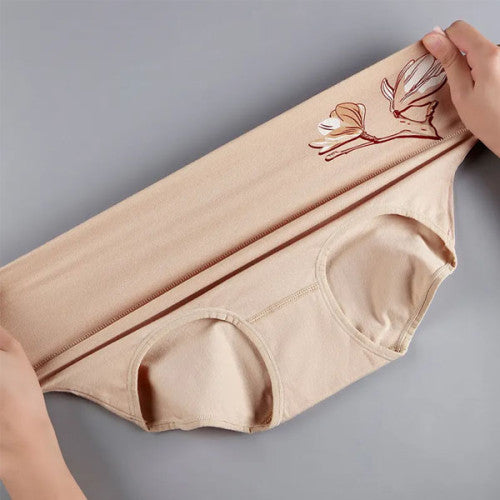 High Elastic Waist Underwear Briefs Women Undergarments Comfortable Summer Wear Panty - Gray - Shop N Save