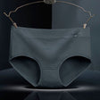French Cut Elastic Waist Stylish Underwear Plain Color Mini Panty Women Undergarments - Black Gray - Shop N Save