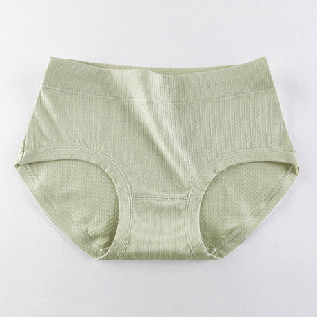 Stay Comfy and Chic with Cotton Blend Elastic Waist Hipster Panties Underwear For Women - Light Green - Shop N Save