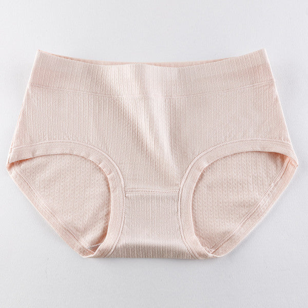 Stay Comfy and Chic with Cotton Blend Elastic Waist Hipster Panties Underwear For Women - Light Pink - Shop N Save