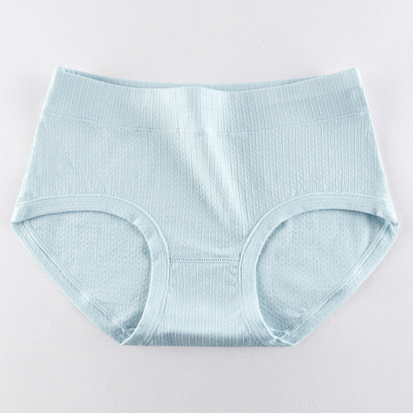 Stay Comfy and Chic with Cotton Blend Elastic Waist Hipster Panties Underwear For Women - Light Blue - Shop N Save