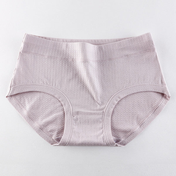 Stay Comfy and Chic with Cotton Blend Elastic Waist Hipster Panties Underwear For Women - Light Purple - Shop N Save