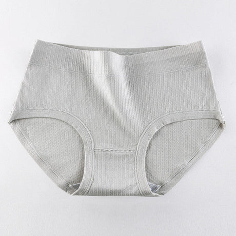 Stay Comfy and Chic with Cotton Blend Elastic Waist Hipster Panties Underwear For Women - Gray - Shop N Save