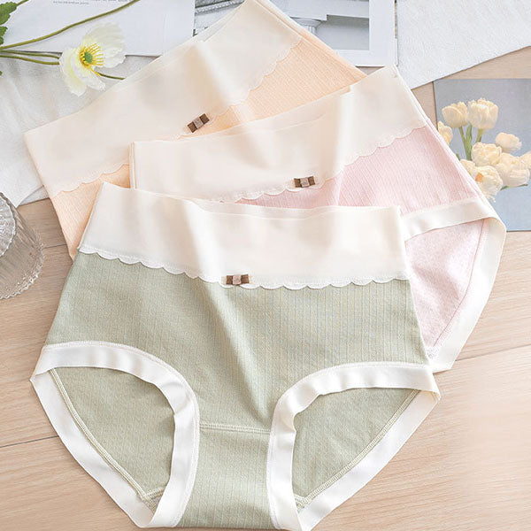 Comfortable Women's High Waist Brief Elastic Closure Soft Cotton Blends Underwear - Skin - Shop N Save