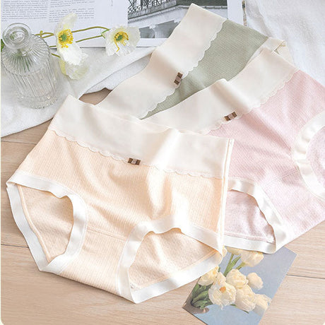 Comfortable Women's High Waist Brief Elastic Closure Soft Cotton Blends Underwear - Skin - Shop N Save