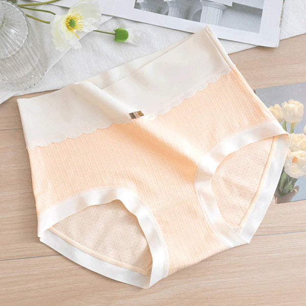 Comfortable Women's High Waist Brief Elastic Closure Soft Cotton Blends Underwear - Skin - Shop N Save