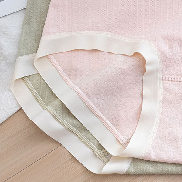 Comfortable Women's High Waist Brief Elastic Closure Soft Cotton Blends Underwear - Light Green - Shop N Save