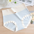 Comfortable Women's High Waist Brief Elastic Closure Soft Cotton Blends Underwear - Light Blue - Shop N Save