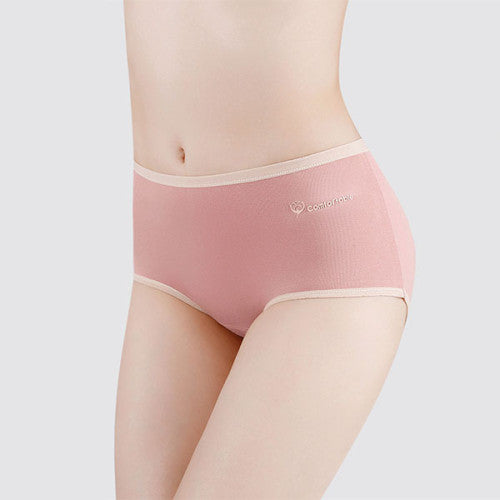 Stylish Two Tone Elastic Waist Hipster Women's Cotton Blend Underwear - Light Gray - Shop N Save