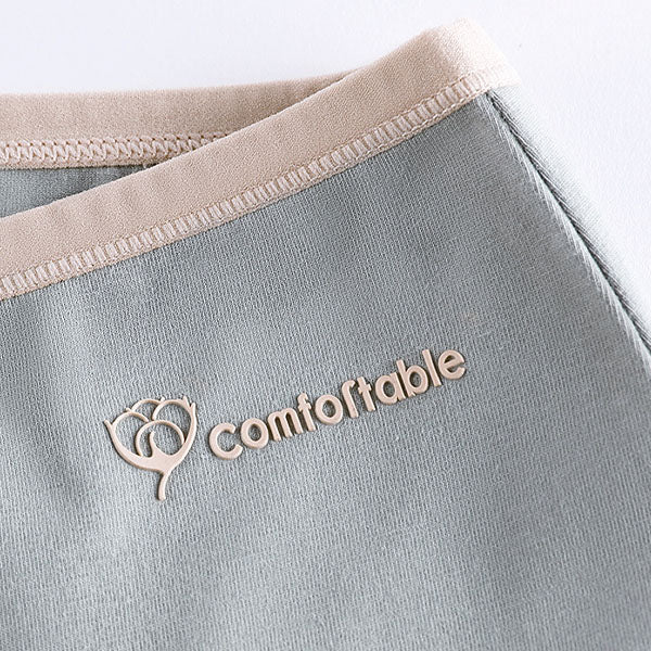 Stylish Two Tone Elastic Waist Hipster Women's Cotton Blend Underwear - Light Orange - Shop N Save