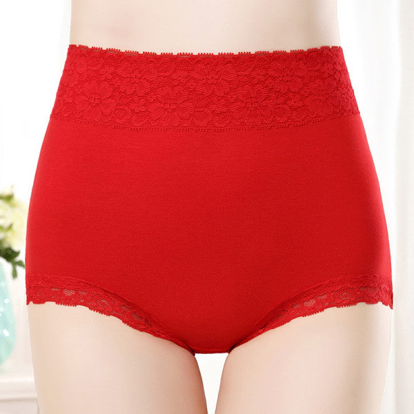 Flawless Lace High Waist Brief Stylish Soft and Comfortable Women's Underwear - Red - Shop N Save