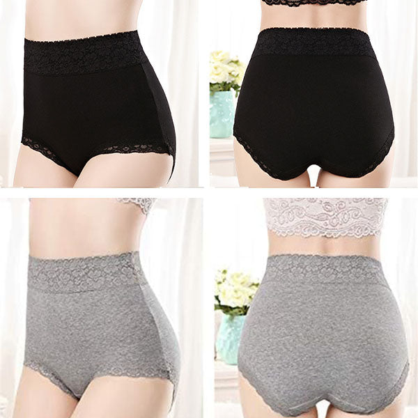 Flawless Lace High Waist Brief Stylish Soft and Comfortable Women's Underwear - Black - Shop N Save
