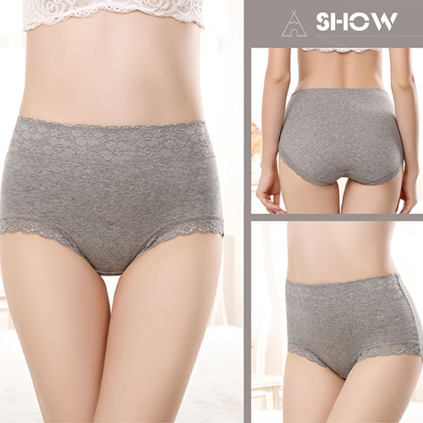 Flawless Lace High Waist Brief Stylish Soft and Comfortable Women's Underwear - Gray - Shop N Save