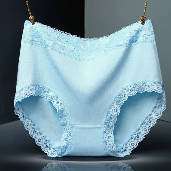 Flawless Lace High Waist Brief Stylish Soft and Comfortable Women's Underwear - Light Blue - Shop N Save