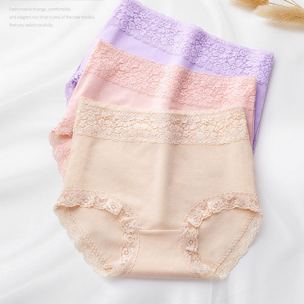 Flawless Lace High Waist Brief Stylish Soft and Comfortable Women's Underwear - Pink - Shop N Save