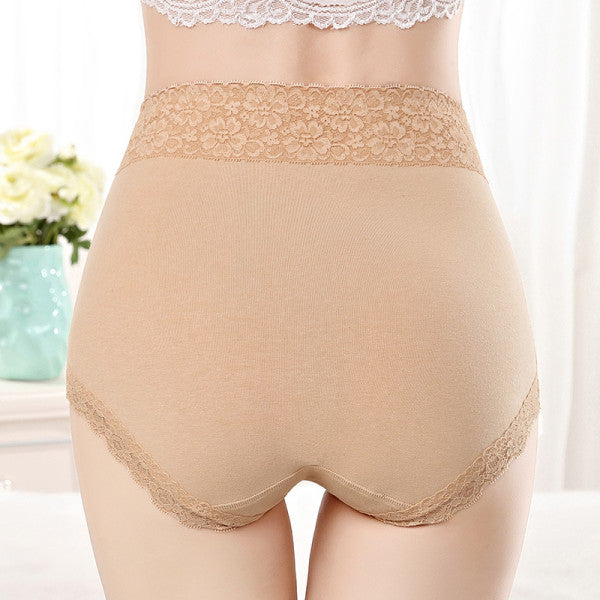 Flawless Lace High Waist Brief Stylish Soft and Comfortable Women's Underwear - Skin - Shop N Save