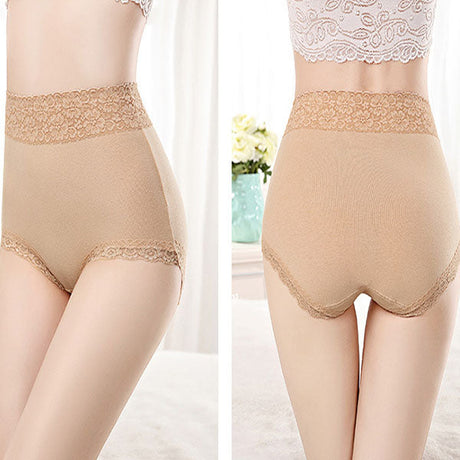 Flawless Lace High Waist Brief Stylish Soft and Comfortable Women's Underwear - Skin - Shop N Save