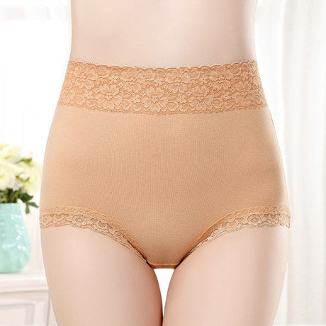 Flawless Lace High Waist Brief Stylish Soft and Comfortable Women's Underwear - Skin - Shop N Save