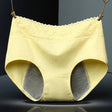 Elegant Lace High Waist Women's Brief Stylish Innerwear Comfortable Cotton Blends Underwear - Light Yellow - Shop N Save