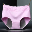 Elegant Lace High Waist Women's Brief Stylish Innerwear Comfortable Cotton Blends Underwear - Light Purple - Shop N Save