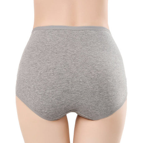Belly Shaper High Elastic Waist Underwear Brief Stylish Plain Color Women Undergarments - Gray - Shop N Save
